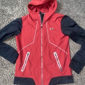 North Face Zip Up Waterproof Jacket Black and Red Men’s Medium